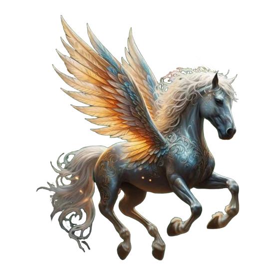 Pferd Ornament Acryl 2D Flach Realistisch Fliegendes Pferd Weihnachtsbaum Anhänger mit Funkelndem Strassstein Zuhause