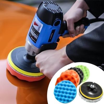 5Pcs 3/5/6/7inch Sponge Polishing Waxing Buffing Pads Kit Set Compound For Auto Car
