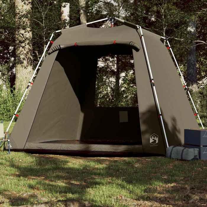 VidaXL 4-Person Fishing Tent Olive Green Quick Release, Camping Tent, Garden Tent, Outdoor Shelter, Shelter of 4005329