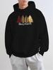 Unisex Black Pullover Hoodie, Meccy Christmas Selection And Exquisite Friends Model, Personalized Sweatshirt, Urban Casual Pullover, Long-Sleeve Cold 