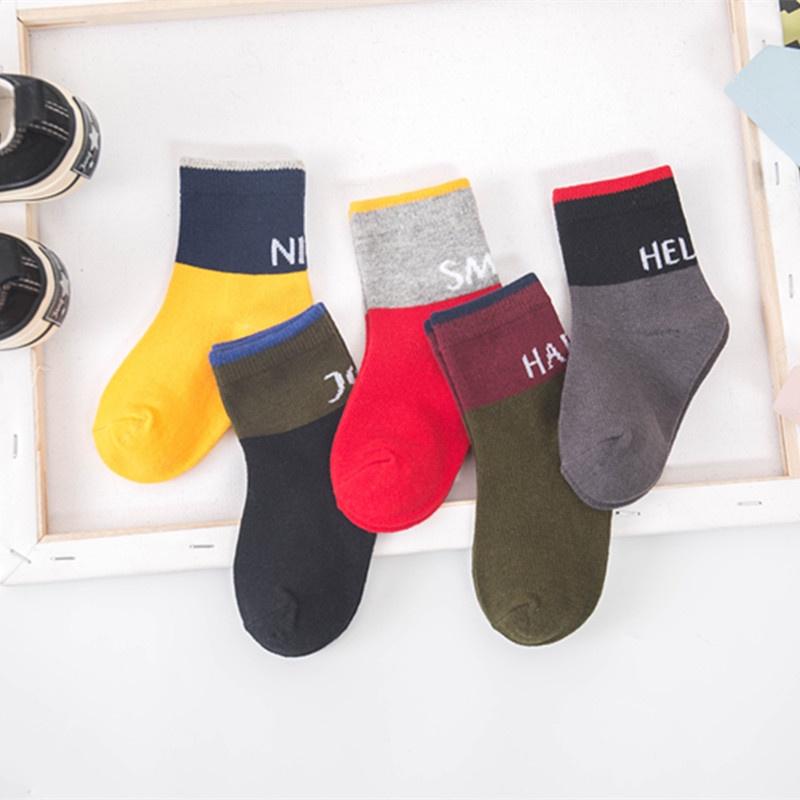 5 Pairs Cartoon Baby Socks Cute Cat Animal Soft Cotton Knit Baby Girl Kids Boy Newborn Boys Children's Socks for 0-6 Years