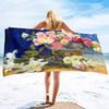 Figure Oil Painting Beach Towel,Travel Towel for Boys & Girls,Quick-Dry & Super Absorbent Beach Blanket for Bath, Pool, Camping