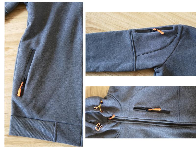 Men's Plus Size Hooded Zip-Up Sweatshirt Jacket for Autumn/Winter