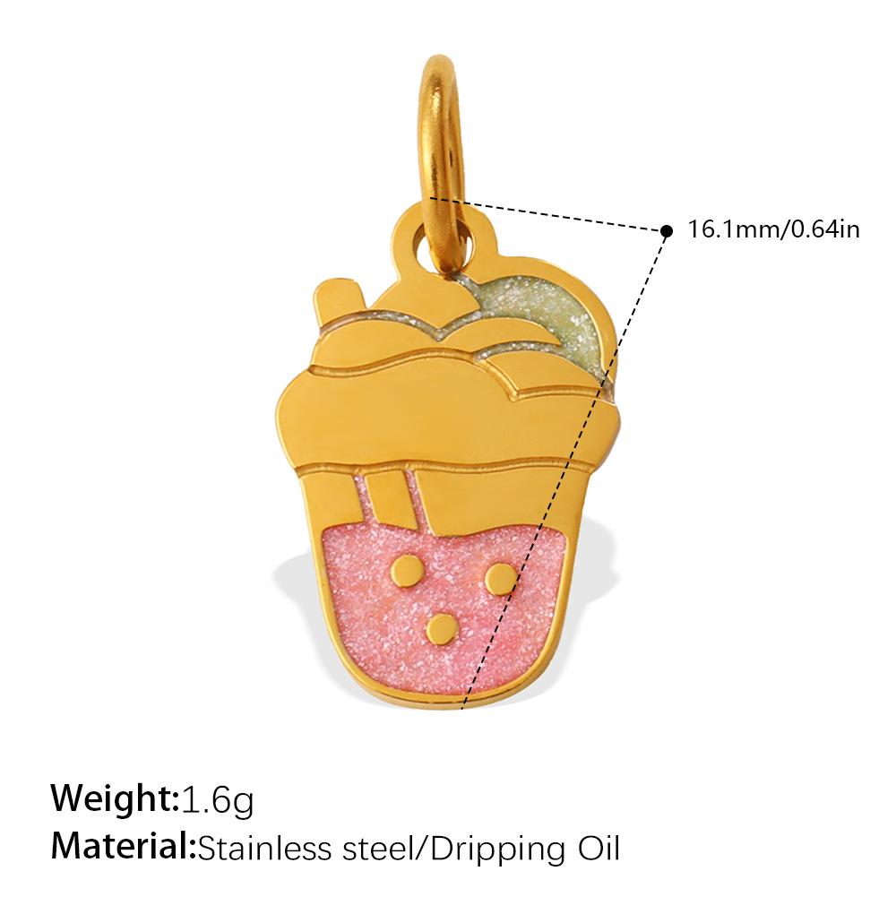 ins wind cute dripping drink shape pendant female personality small jewelry accessories