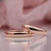 Rose Gold Color Smooth Romantic Simplicity Couple Rings Women Men Wedding Party Unique Ring