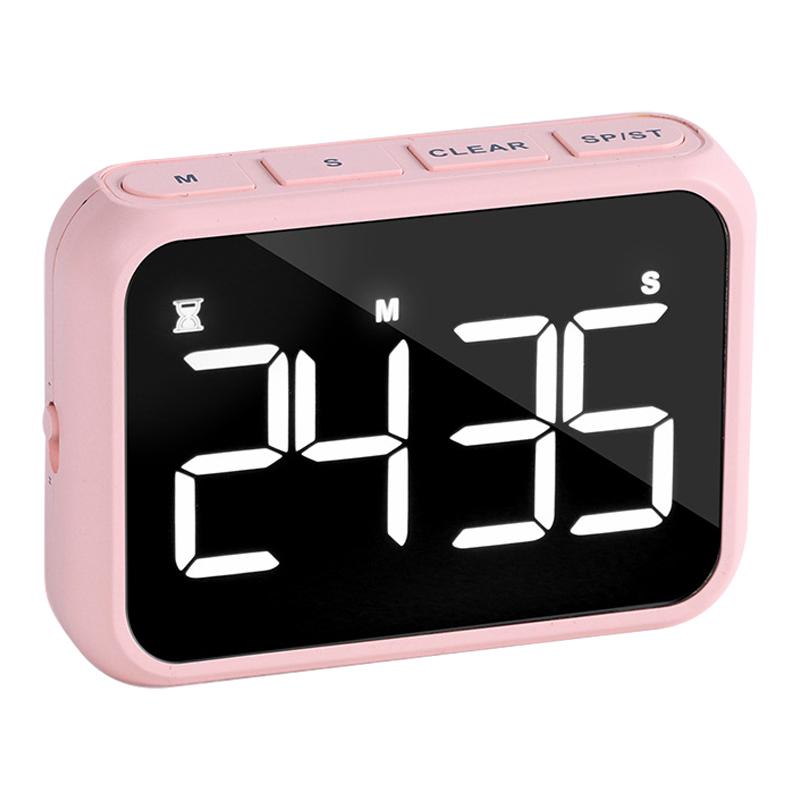 

FY501 100-minute Countdown Timing LED Digital Display Kitchen Timer Homework Learning 3 Gear Volume Timer Pink