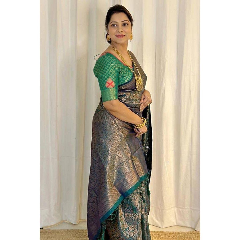 BESTSELLER COLLECTION | Soft Lichi Silk Saree with Rich Jacquard Elegance