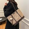 Autumn pu large-capacity bag women's 2025 new trendy fashion retro tote bag versatile shoulder armpit bag