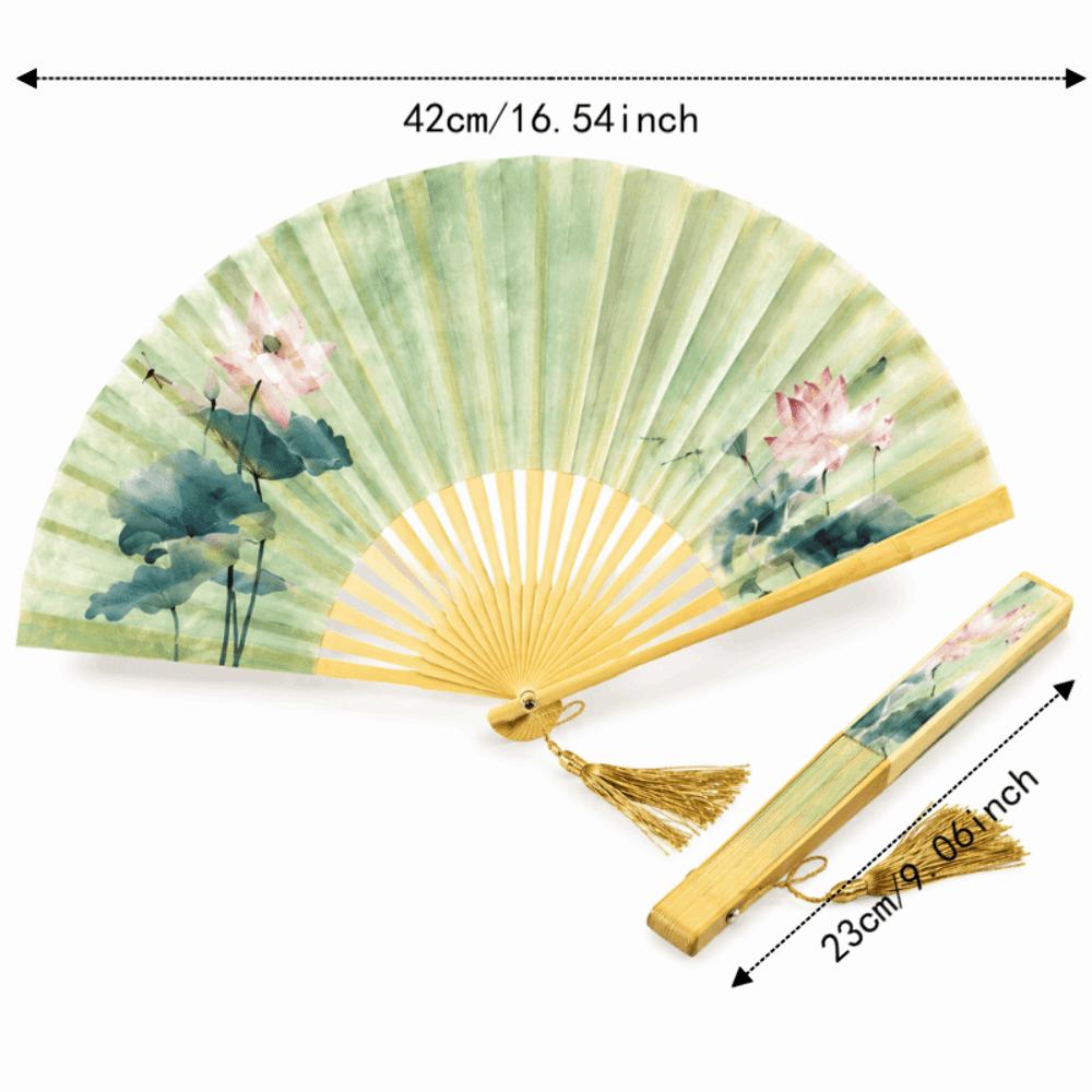 Chinese Style Hand Fan Collapsible Dance Fan Portable Folding Handheld Fan  Party