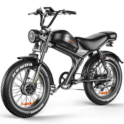 Elektrické kolo EMOKO C93 20" 1000Wx2 Motor 48V 23AH Plné odpružení Maximální dojezd 90 km Nosnost 150 kg Černé