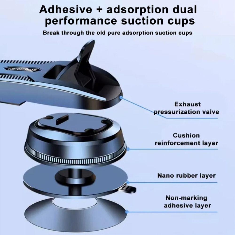 1Pcs Adjustable Support Phone Bracket Universal Phone Holder Durable Auto Cellphone Stand