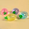 1/2/3/4Pcs Mini Radish Squeeze Toy Stress Relief Clear Glitter Radish Stress Sugar Ball Sensory Toy Decompression Fidget Toy Party