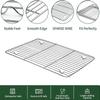 Stainless Steel Baking Sheet with Cooling Rack Set 12×16 Inch Oven/Dishwasher Safe for Baking Cooling Draining