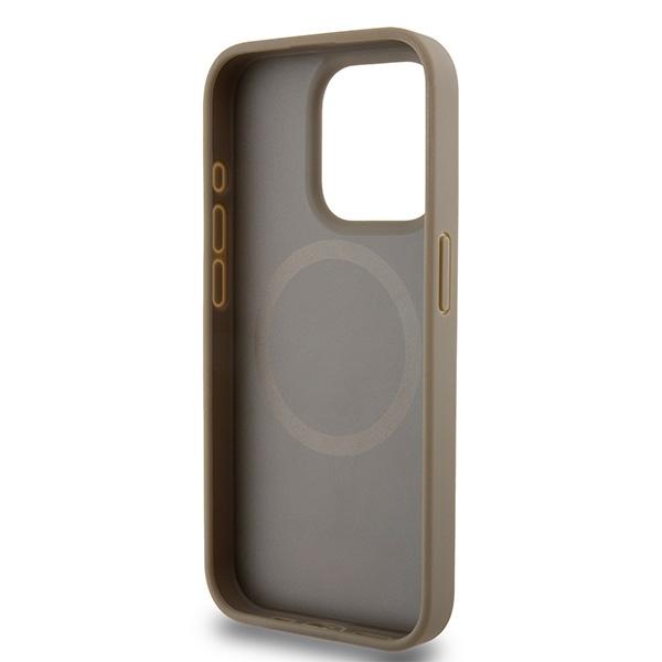 Dkny Dkhmp15Lpsospw Iphone 15 Pro6.1 Brązowy/Brown Hardcase Leather Printed Pattern Metal Logo Magsafe