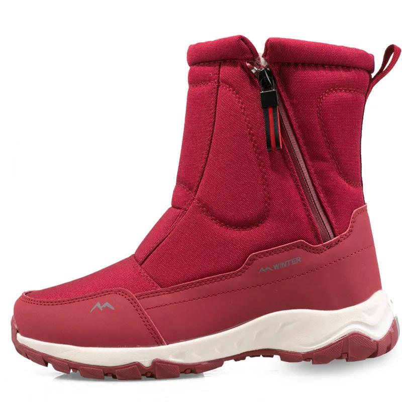 Waterproof High Top Ankle Men Women Snow Boots Winter Boots Platform Warm Plush Man Cutton Shoes Outdoor Non-slip Snowboots Male