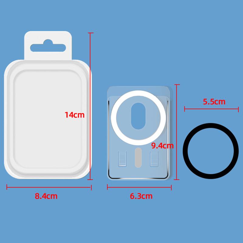 For Magsafe Transparent Magnetic Wallet Clip Phone Back Sticker For Iphone12Pro 13 14 Pro Max Macsafe Card Bag On Sleeve