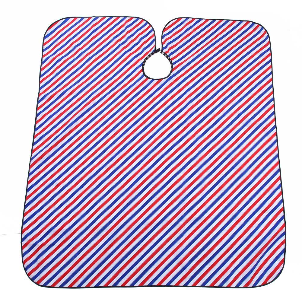 

Waterproof Oilproof Salon Haircut Cape Barber Hairdressing Wrap Red White Blue(Pinstrip)