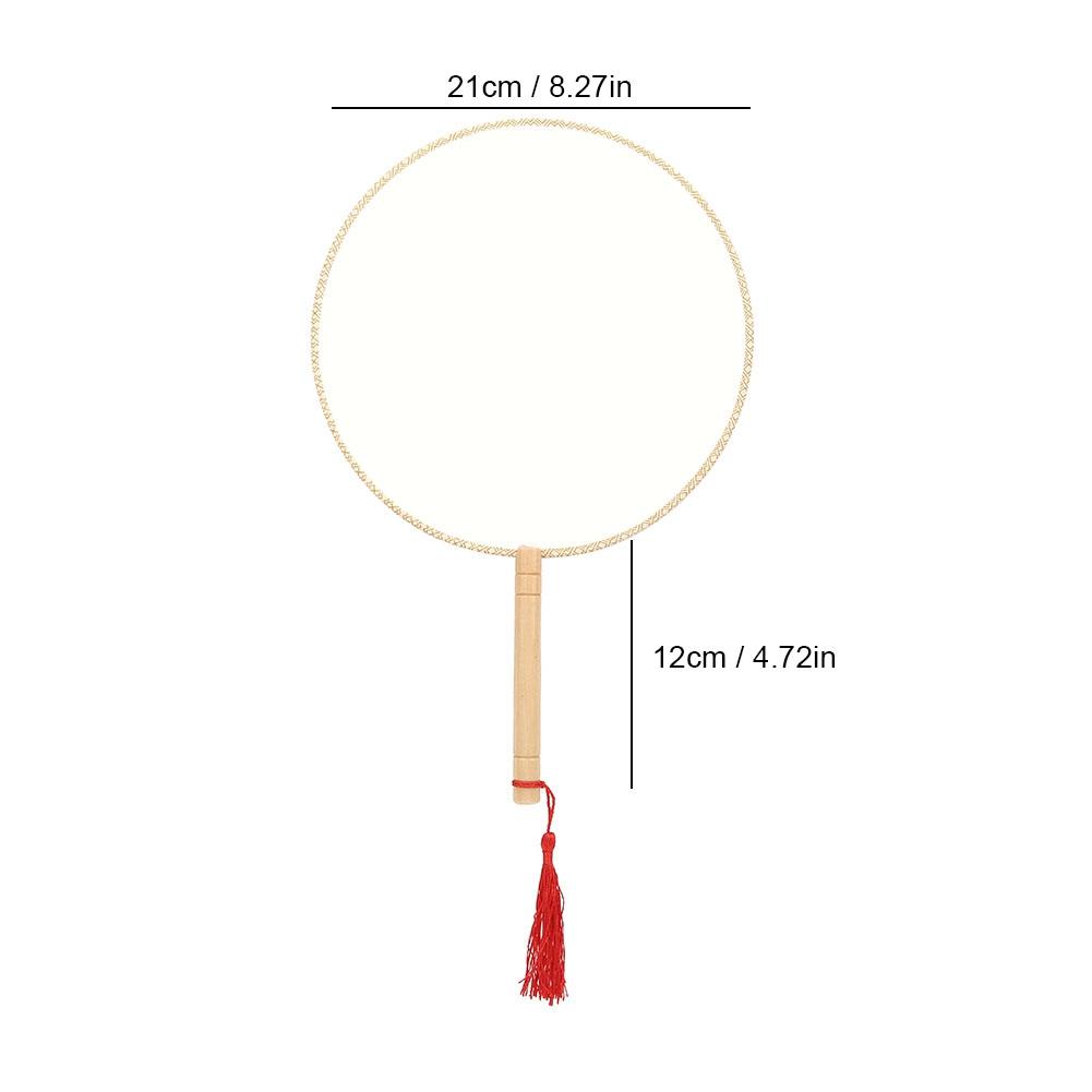 DIY Chinese Ancient Court Round Blank Hand Fan Chinese Style Silk Fan