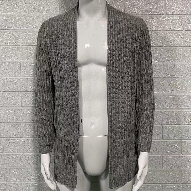 Men's Plus Size Long Sleeve Knit Cardigan Sweater 2025