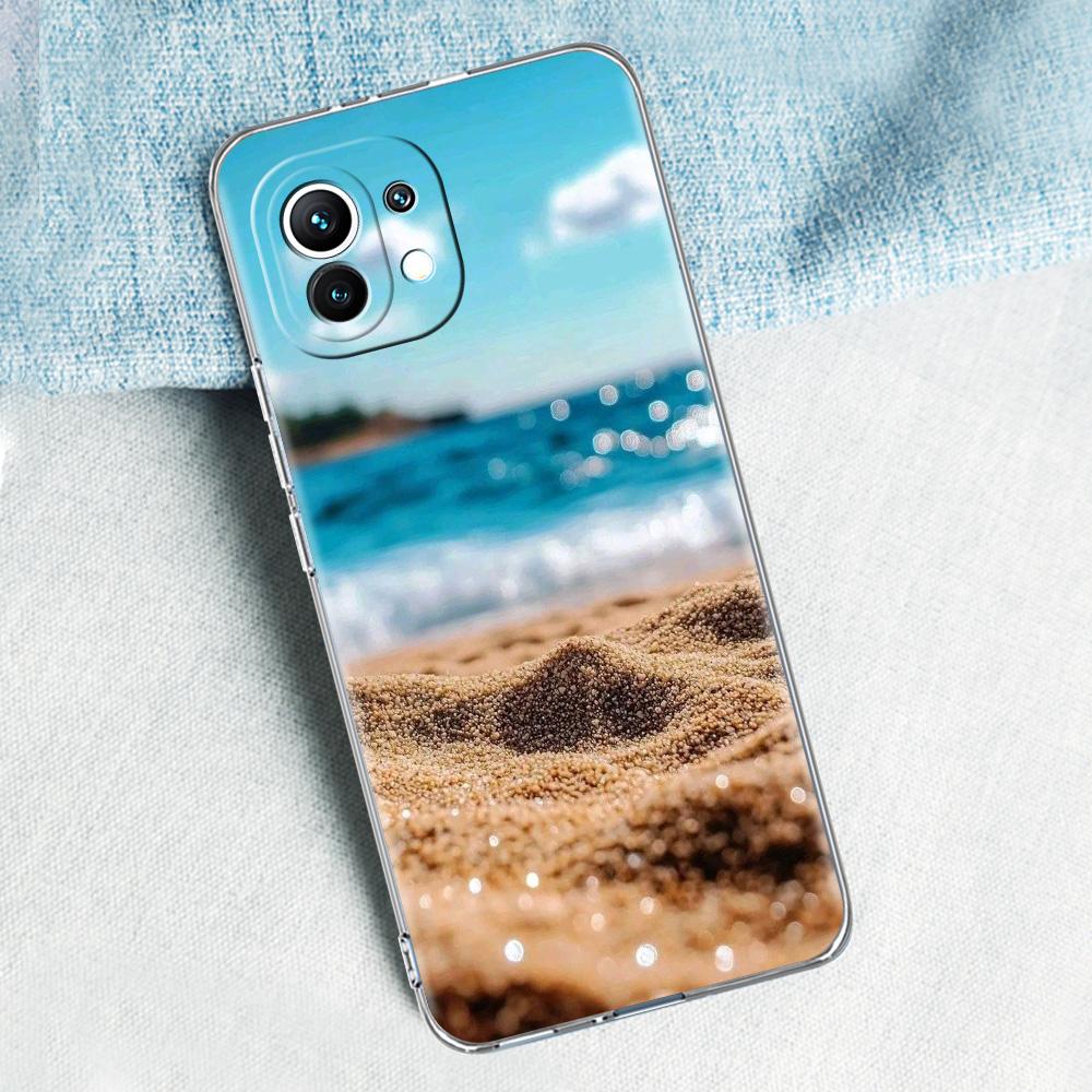 Case For Xiaomi Mi 15 14 13 12 11 Lite 15T 13T 12T Pro Poco X7 X6 X5 Pro 5G X3 NFC F7 F6 F5 Cover Seaside Scenery Wave Beach