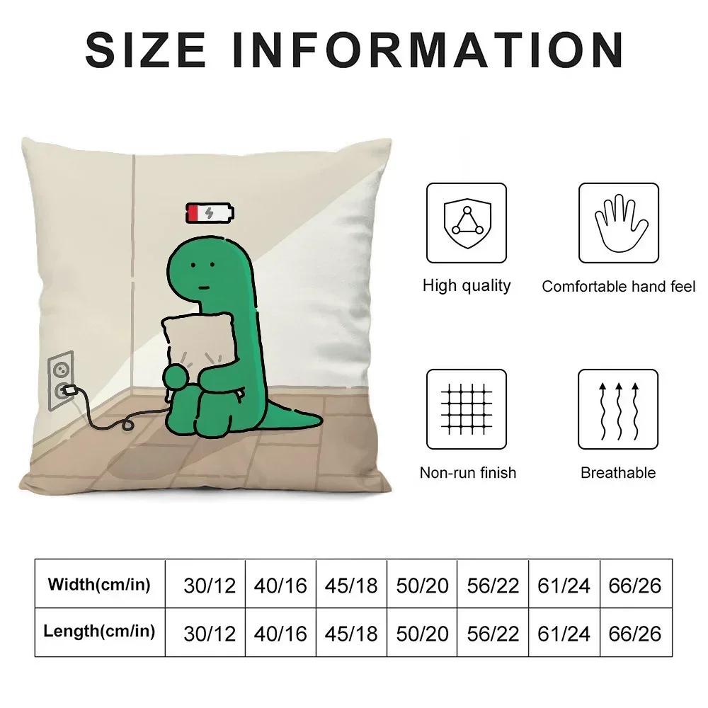 Joguman Korean Instagram Dinosaur Pillow Case 3D Print Polyester Fiber 40*40 Cm Home Sofa Throw Decoration Festival Gift