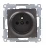 Simon 54 Single Socket with Shutter 16A Ip20 Anthracite Track Cover Dgz1Z.01/48