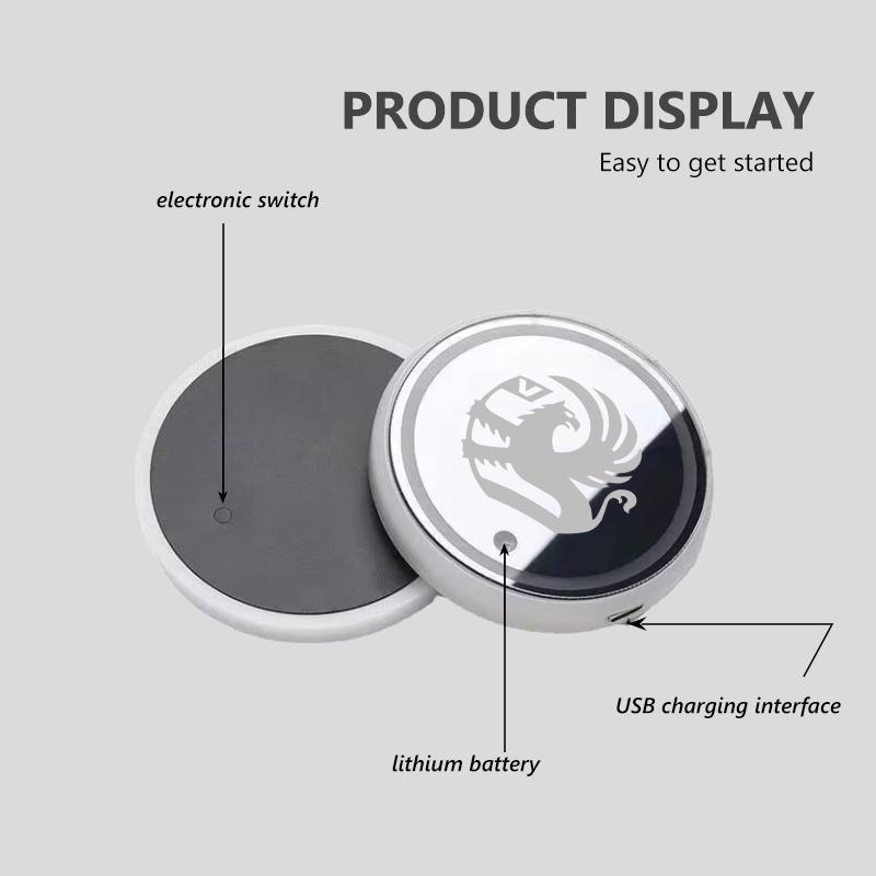Car Colorful Luminous LED Atmosphere Light Cup Coaster Holder For Vauxhall Vivaro Zafira Combo Movano VXR8 Insignia Mokka GSe