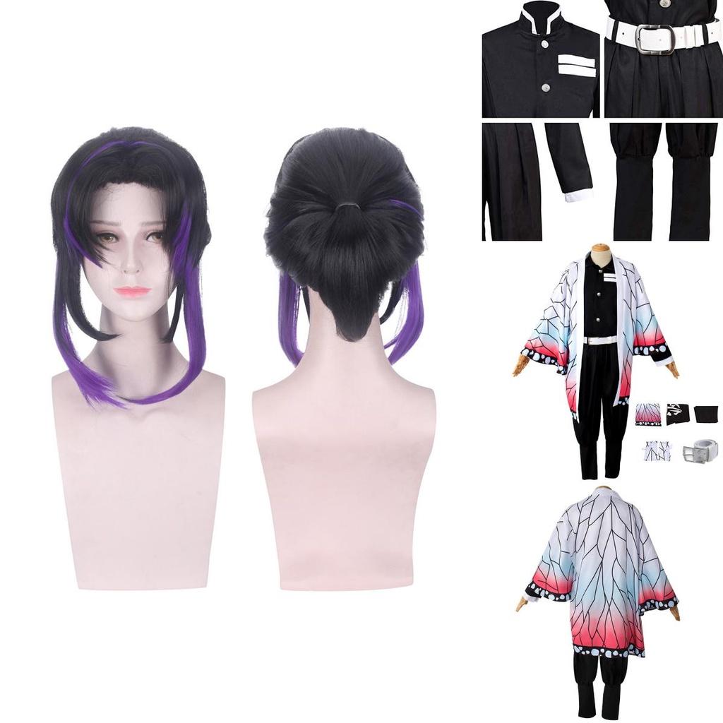 Demon Slayer Kimetsu No Yaiba Kochou Shinobu Cosplay Costume Robes For Enthusiasts