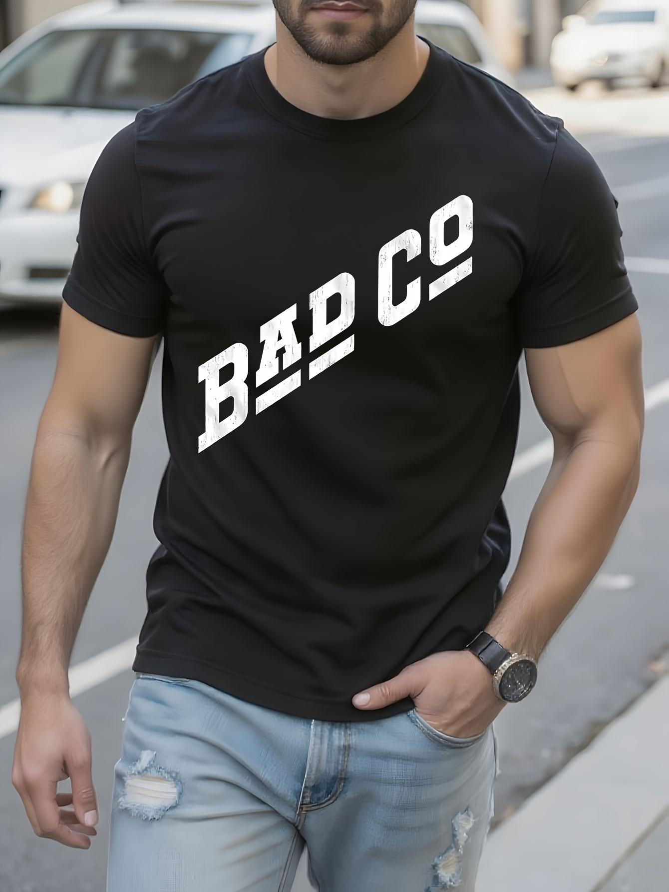 Casual Short Sleeve Tshirt with Bold White BAD CO Graphic... XXXL