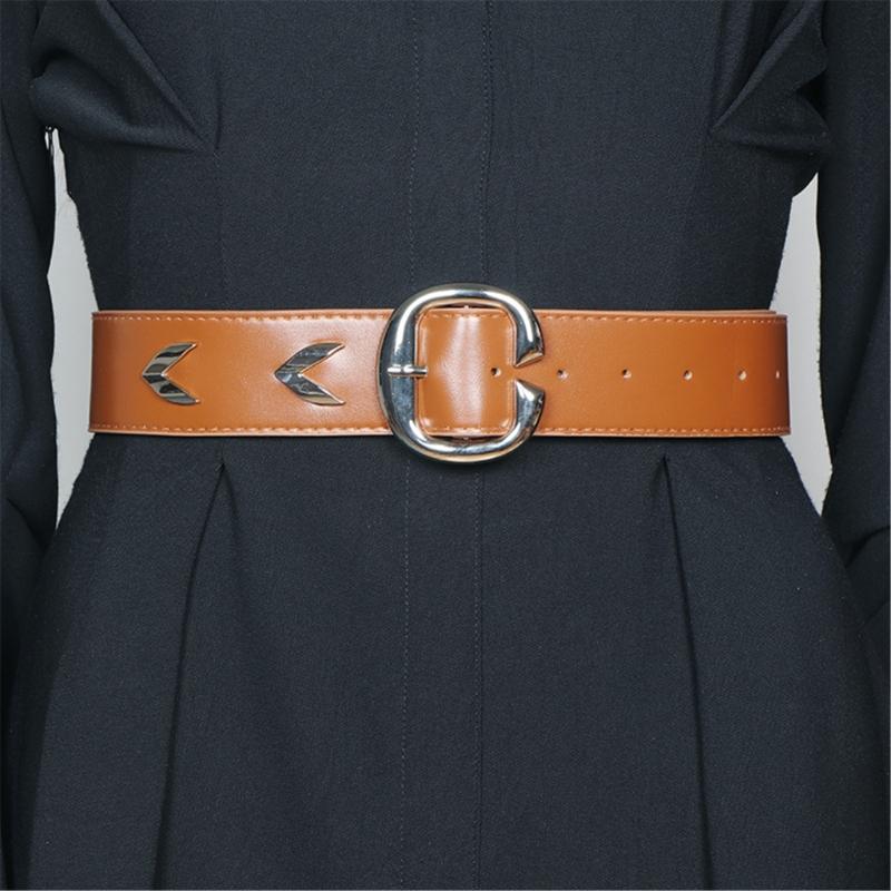 French Styles Wide Waist Belt For Women Slimming PU Leather Cincher Belt Elegant Corset Band Female Fashion Accessory