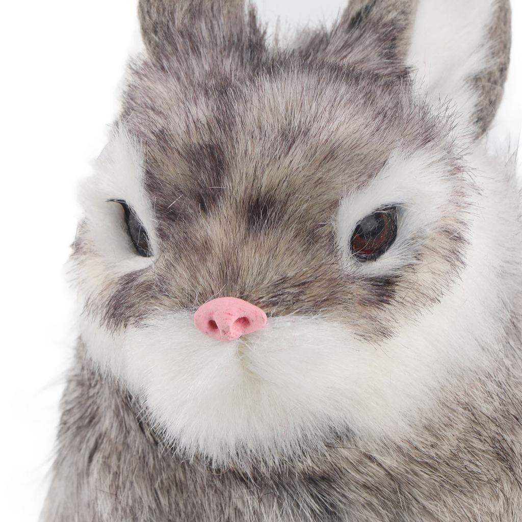 Kaufe Mini Realistic Plush Rabbit Lifelike Animal Easter Home Ornament ...