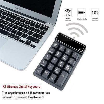 Kabelloses Bluetooth-Ziffernblock mit zwei Modi und 19 Tasten & 2,4-GHz-USB-Empfänger für Finanzen & Buchhaltung