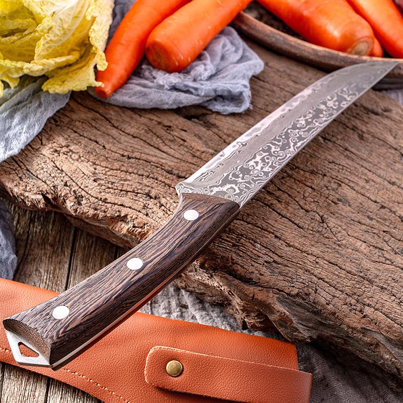 Damascus Steel VG10 Bone Cutting Knife 67 Layers of High Carbon Steel Forged From The Cutting Knife Meat and Fish Cutting Knife