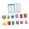 12Pcs Folding Geometric Shapes Learning Toys Teacher Aids 3D Solids Back To School