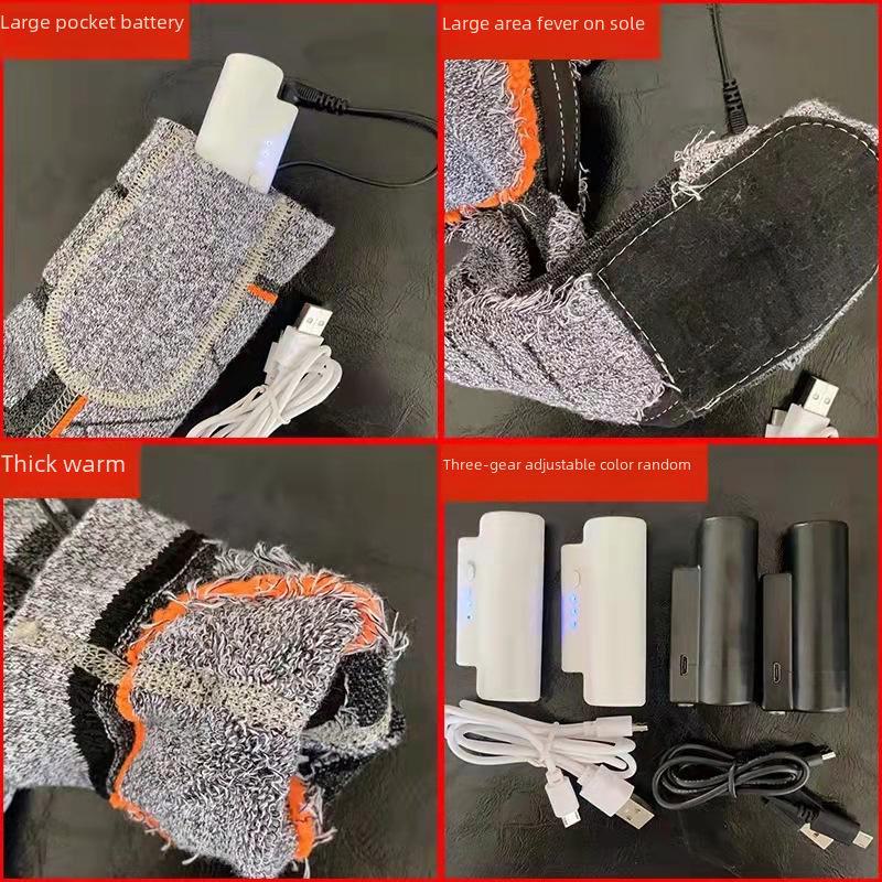 Adjustable Temperature Heated Socks with 3.7V Lithium Battery for Men and Women