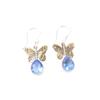 Natural Tanzanite Gemstone 925 Sterling Silver Jewelry Handcrafted Earrings 1.3" EE-155-13