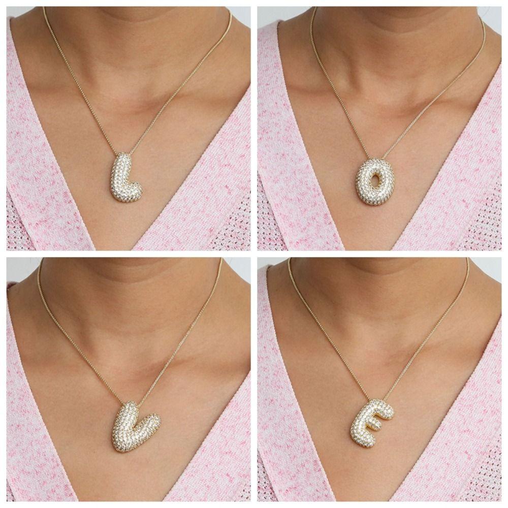 A-Z 26 Letters Necklace Gold Plated Women Chain Necklace  Jewelry Gift