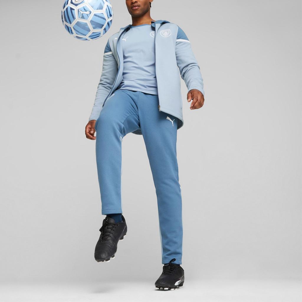 Puma Manchester City Football Casuals Hooded Jacket Color Block Logo Design Casual Long Sleeve Jacket Men jackets Blue 772904-20
