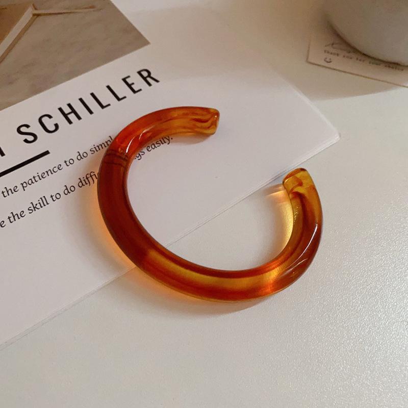 

Минималистичный акриловый круглый браслет высокого класса: Сладкий, Универсальный Браслет для Женщин