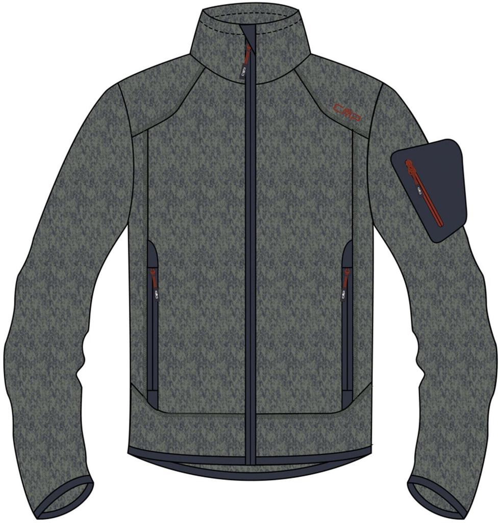 Куртка CMP Men Fleece Jacket (3H60747N) Knitted Jacket (3H60747N) salvia/antracite2