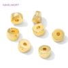 6mm Irregular Round Spacer Beads For Jewelry Making 18K Gold Plated Separators For Beads,DIY Bracelets/Necklace Accessories