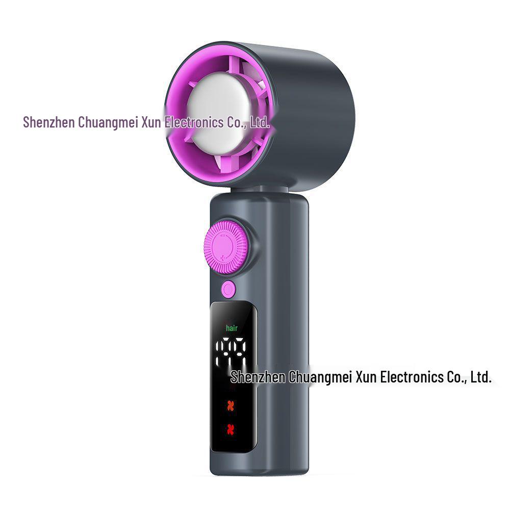 2026 Handheld Fan with High-Speed Turbine and Semiconductor Cooling