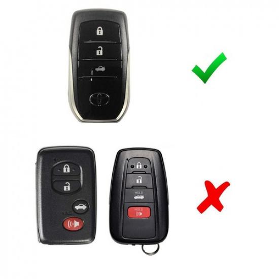 Carbon Fiber Soft Silicone Key Fob For JDM Imported Toyota Fortuner Hilux Prado