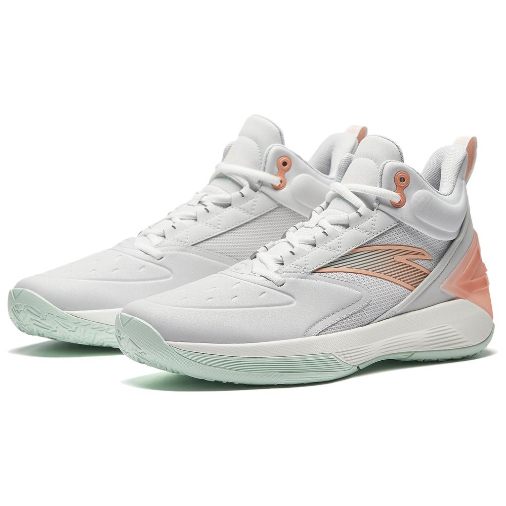 New Anta Charging BM Slip Resistant And Abrasion Resistant Grip High Top Basketball Shoes Men's Sand Grain Gray 912531604Q-2