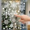 Shop Window Snowflake Displays 3PCS Christmas Static Stickers, Reusable Cling Decals, PVC Home Winter Glass Stickers Decoration Clings for Windows And
