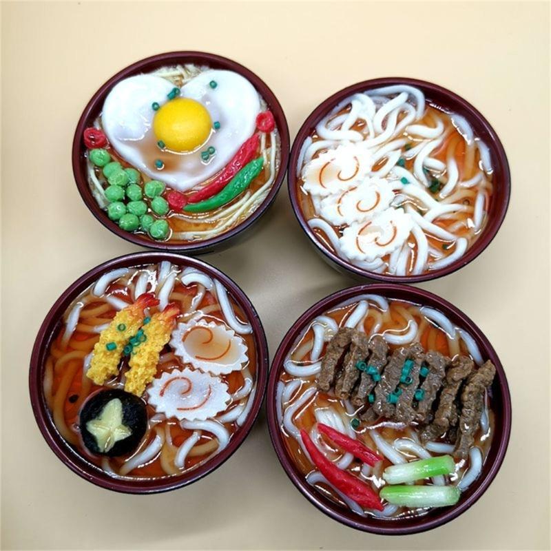 Simulation Food Model Noodles Rice Bowl Mold Window Decoration Photography Props Unique Early Education Puzzle Decor