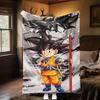 1PC Cartoon Son Goku  Print Flannel Blanket, High quality All Seasons, Home Decor, Warmth and Comfort, Perfect for Christmas Gifts
