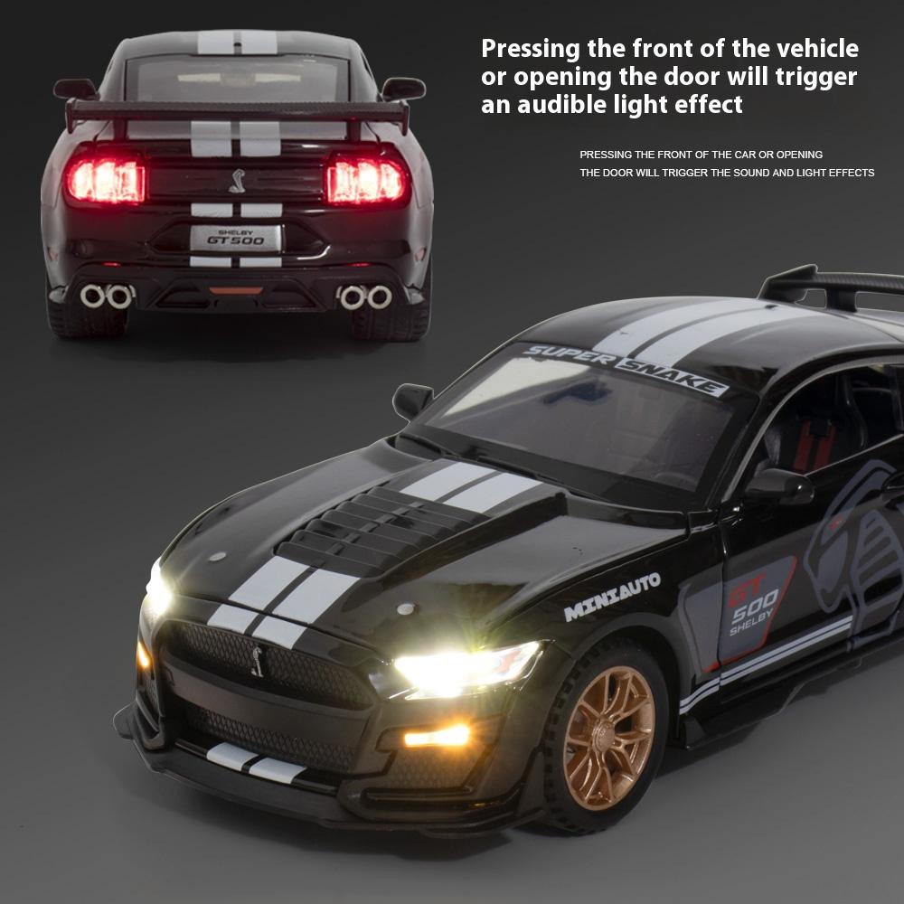 1/32 Scale Mustang Shelby GT500 Alloy Sports Car Model Diecast & Toy Vehicles Metal Car Model Simulation Collection Kids Toy Gift