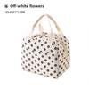 Cute Floral Printed Food Handbags Portable Thermal Lunch Bag Durable Waterproof Office Cooler Ice Insulated Case Camping Ins Bag
