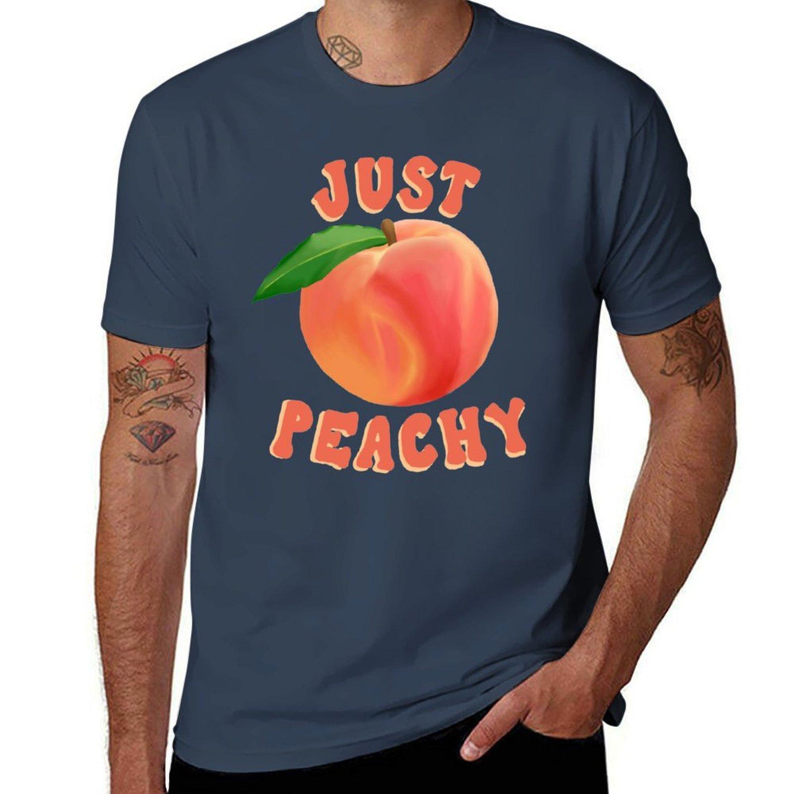 Just Peachy Tshirt Stylish Graphic Short Sleeve Top S